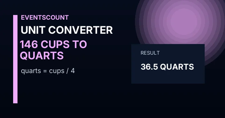 146 Cups To Quarts