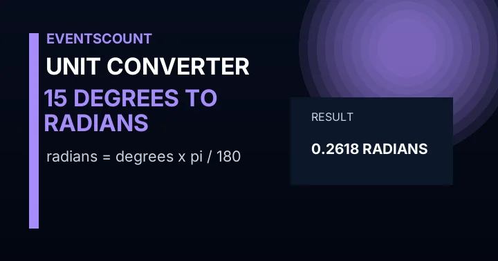 15 Degrees To Radians