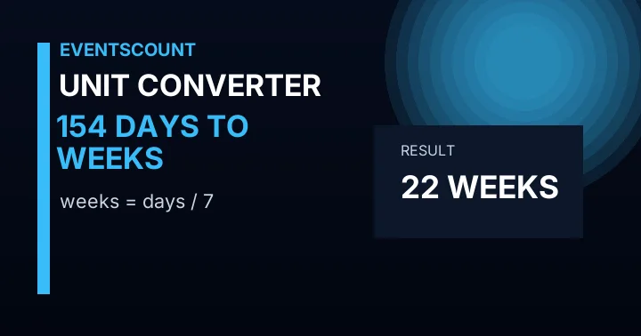 154 Days To Weeks