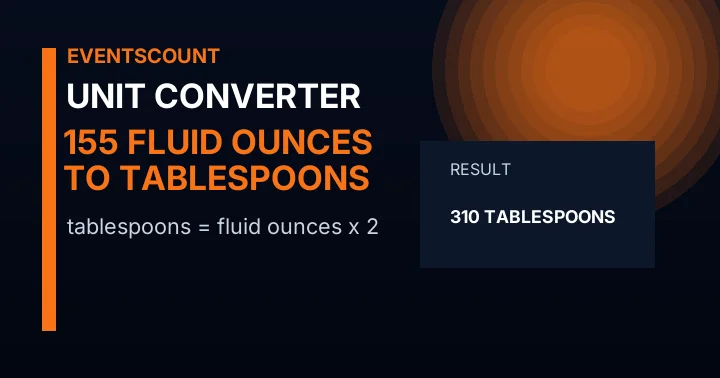 155 Fluid Ounces To Tablespoons