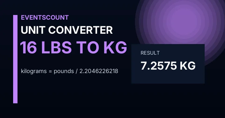 16 Lbs To Kg