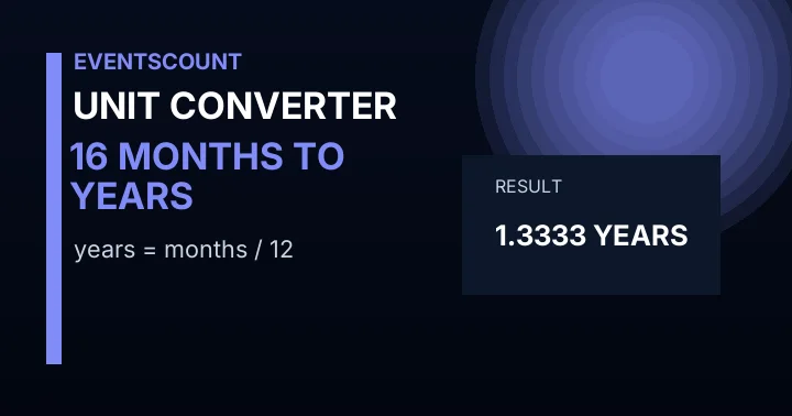 16 Months To Years