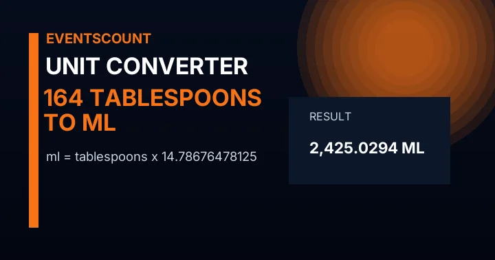 164 Tablespoons To Ml