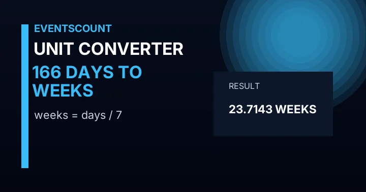 166 Days To Weeks