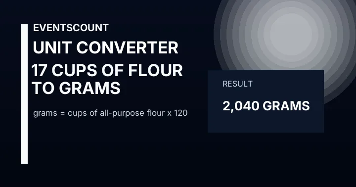 17 Cups Of Flour To Grams