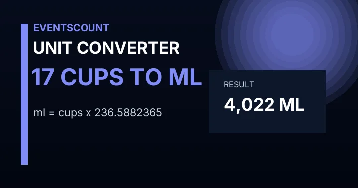 17 Cups To Ml