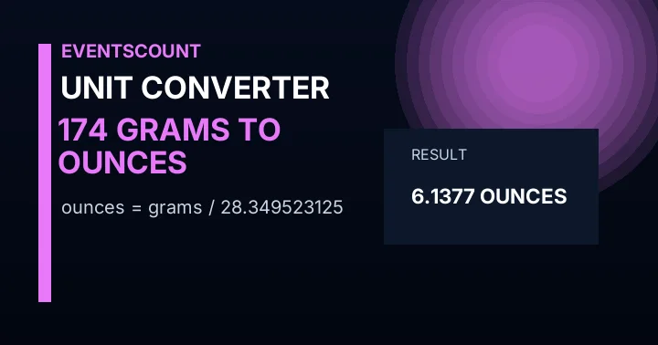 174 Grams To Ounces