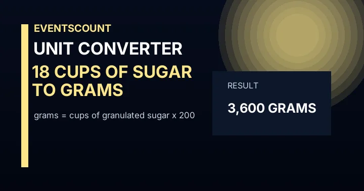 18 Cups Of Sugar To Grams