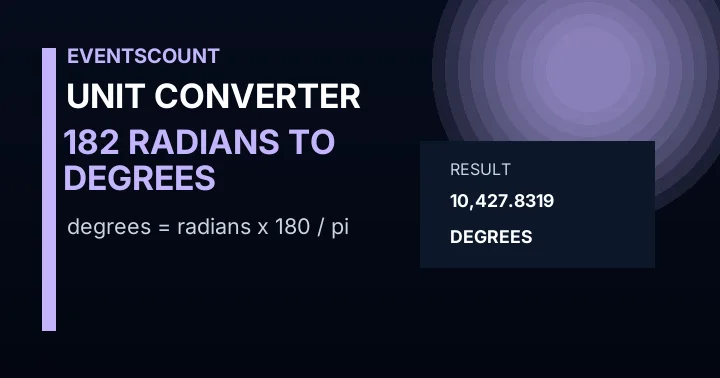 182 Radians To Degrees