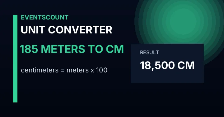 185 Meters To Cm
