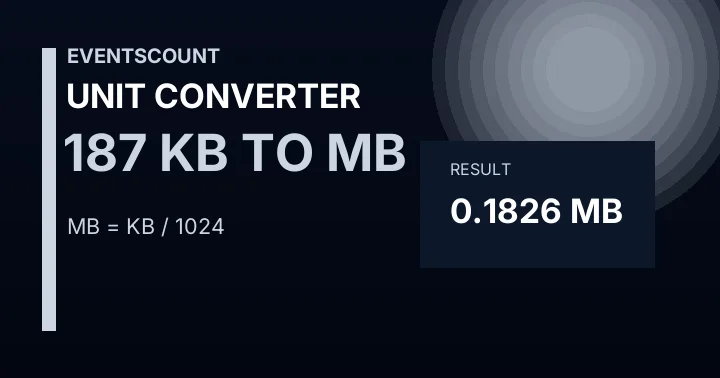 187 KB To MB