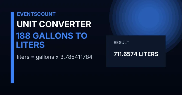 188 Gallons To Liters