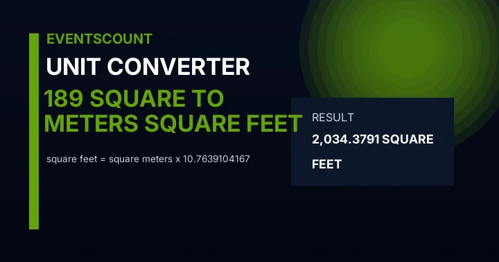 189 Square Meters To Square Feet
