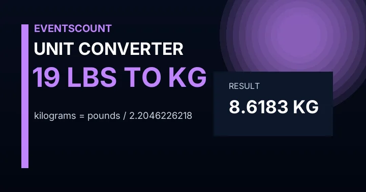 19 Lbs To Kg