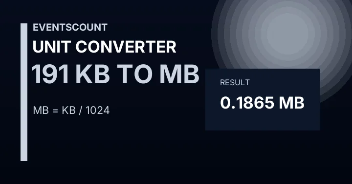 191 KB To MB