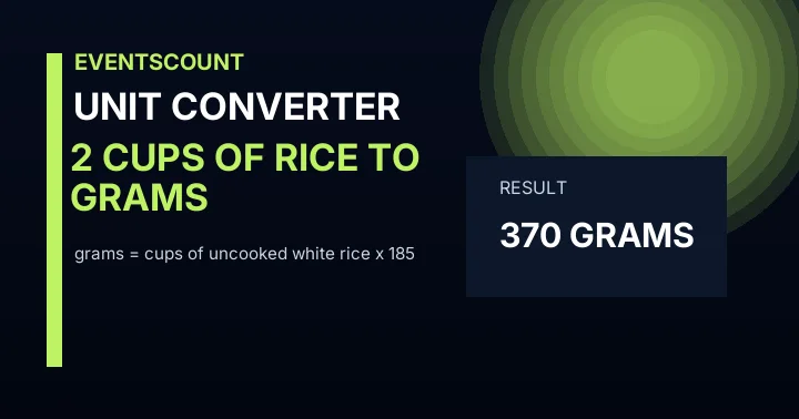 2 Cups Of Rice To Grams