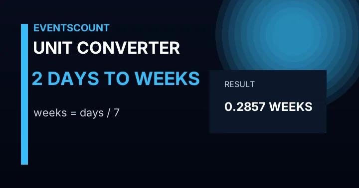 2 Days To Weeks