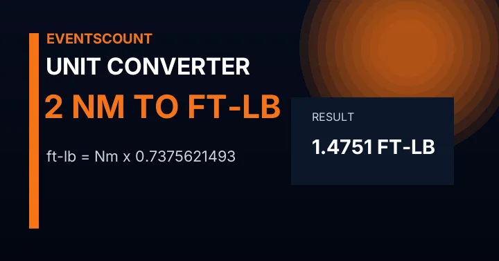 2 Nm To Ft-lb