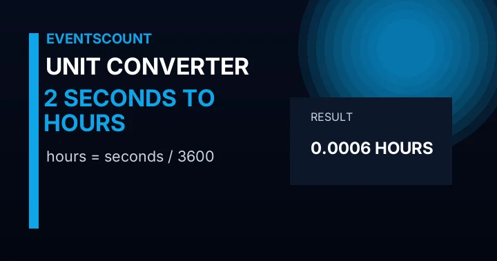 2 Seconds To Hours