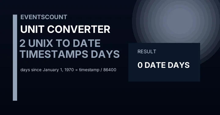 2 Unix Timestamps To Date Days