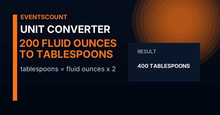 200 Fluid Ounces To Tablespoons