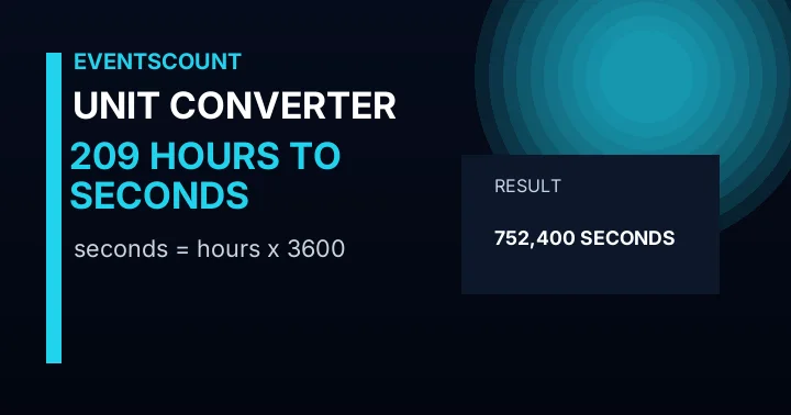 209 Hours To Seconds