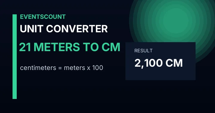 21 Meters To Cm
