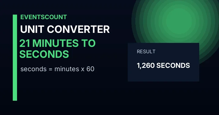 21 Minutes To Seconds