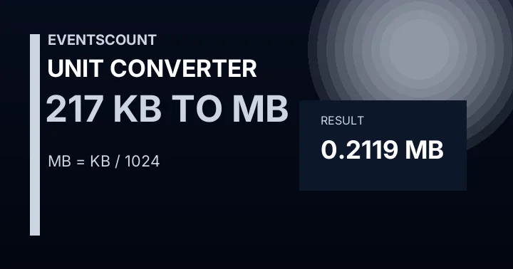 217 KB To MB