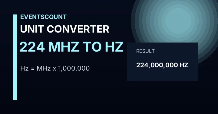 224 MHz To Hz