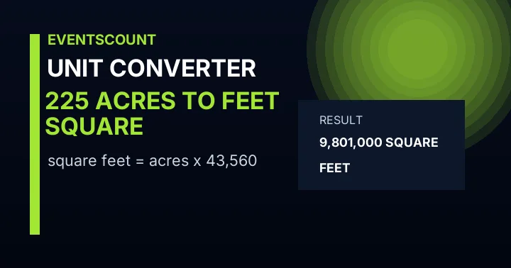 225 Acres To Square Feet