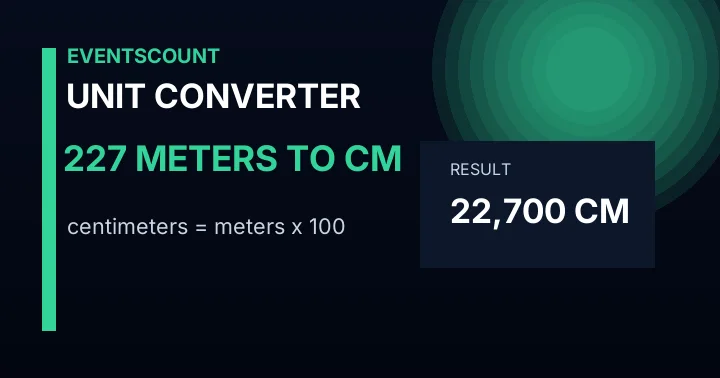 227 Meters To Cm