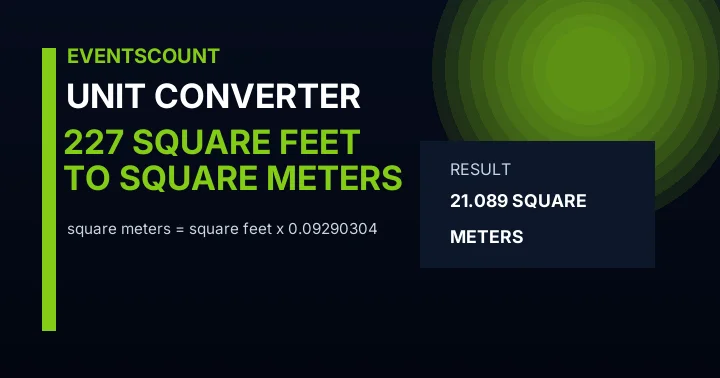227 Square Feet To Square Meters