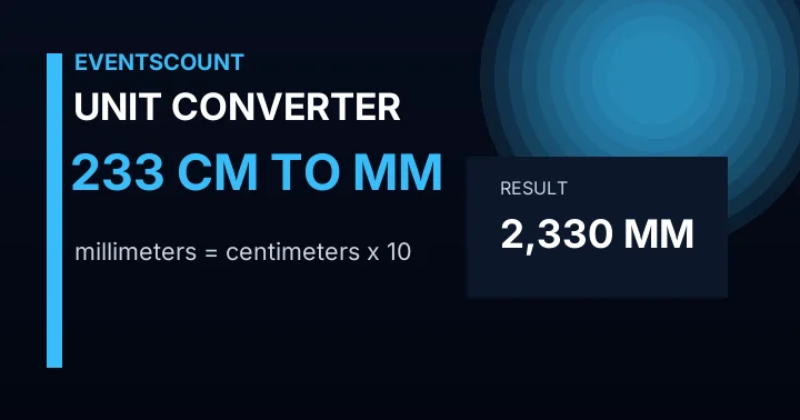 233 Cm To Mm