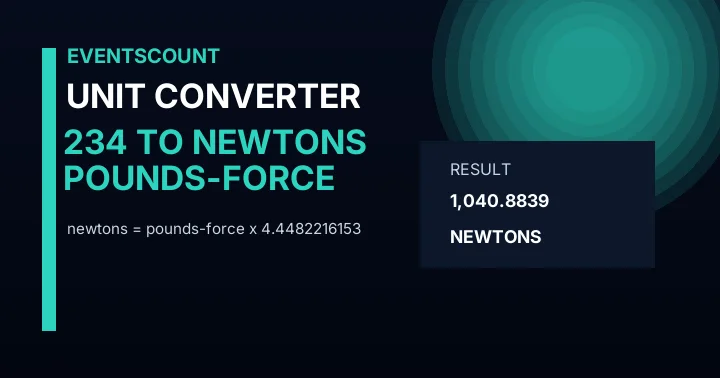 234 Pounds-force To Newtons