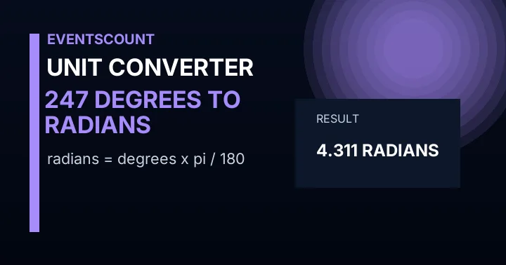 247 Degrees To Radians