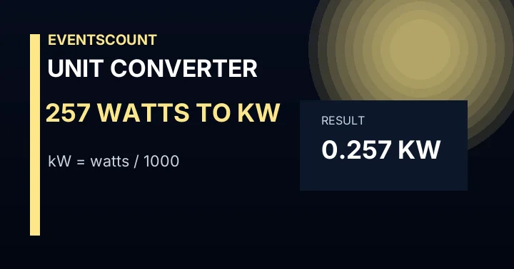 257 Watts To KW
