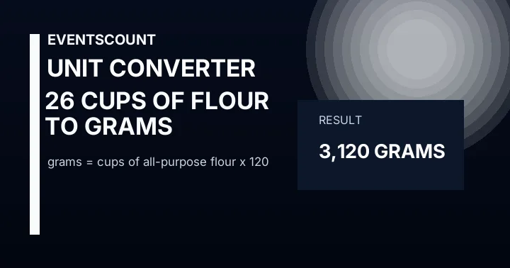 26 Cups Of Flour To Grams