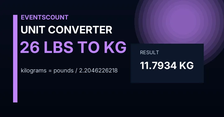 26 Lbs To Kg