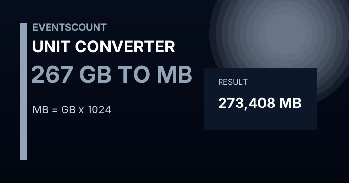 267 GB To MB