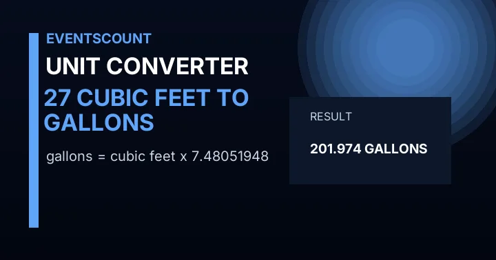 27 Cubic Feet To Gallons