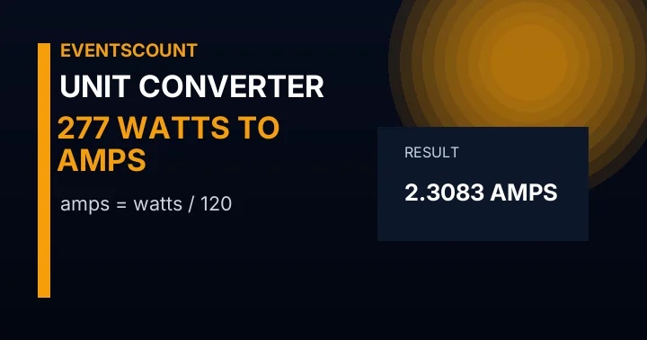 277 Watts To Amps