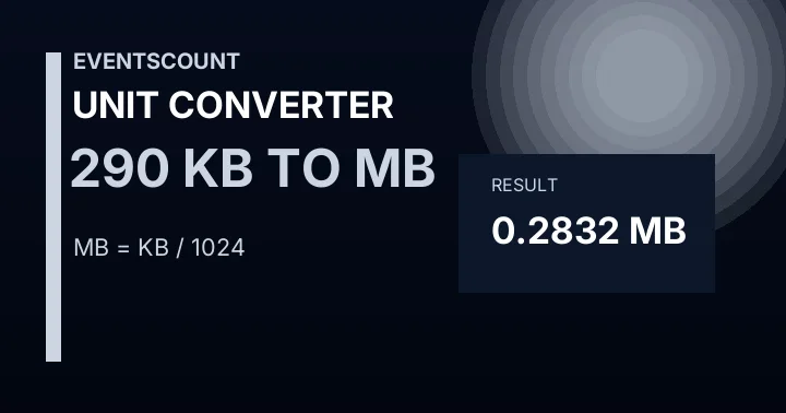 290 KB To MB