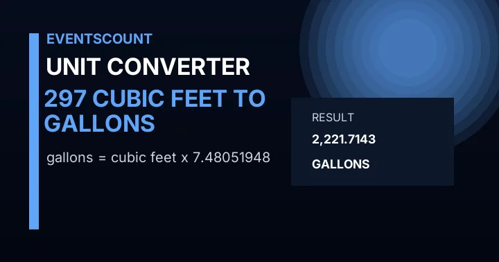 297 Cubic Feet To Gallons