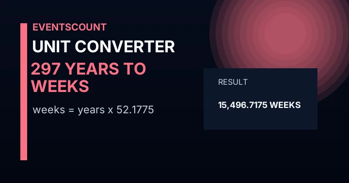 297 Years To Weeks