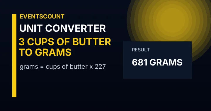3 Cups Of Butter To Grams