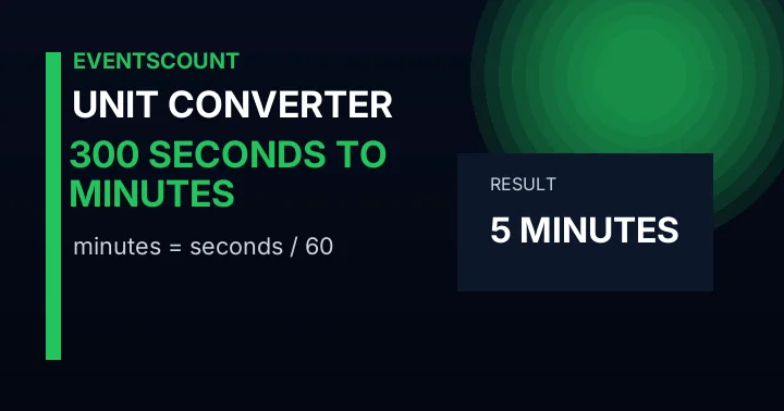 300 Seconds To Minutes