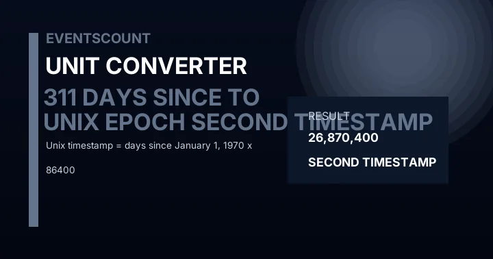 311 Days Since Unix Epoch To Second Timestamp