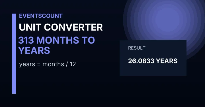 313 Months To Years