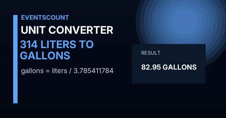 314 Liters To Gallons